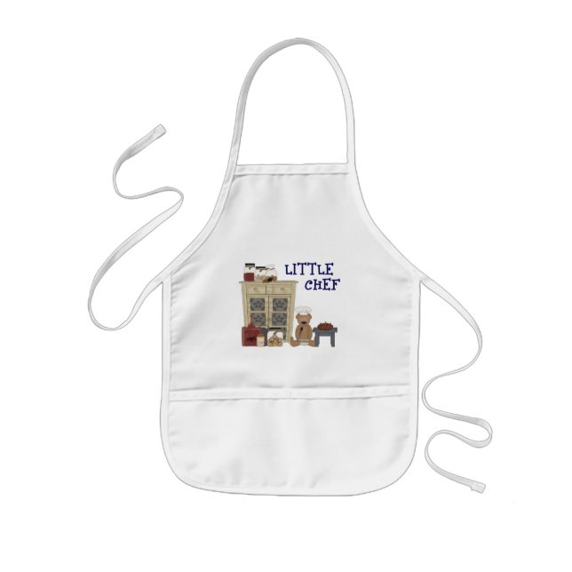 Little Chef Teddy Bear Country Primitive Kitchen Kinderschürze (Vorne)