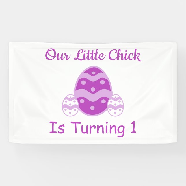 Little Chick 1. Geburtstag Banner (Horizontal)