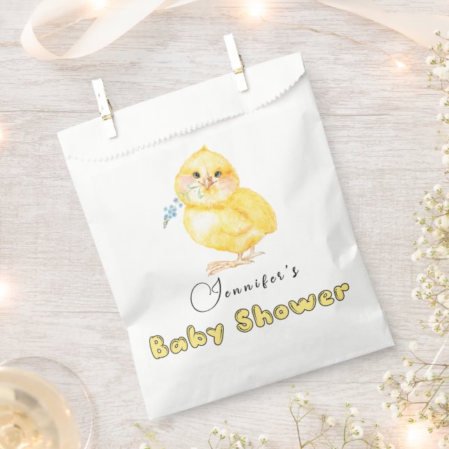 Little Chick Baby Shower Geschenktütchen (Ausgeschnitten)