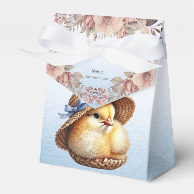 Little Chick Blue Ribbon Fevor Box Geschenkschachtel (Vorderseite)