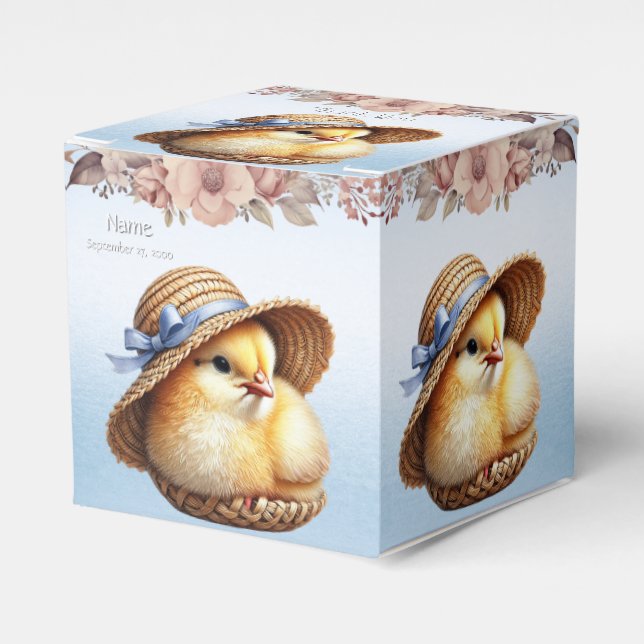 Little Chick Blue Ribbon Fevor Box Geschenkschachtel (Vorderseite)