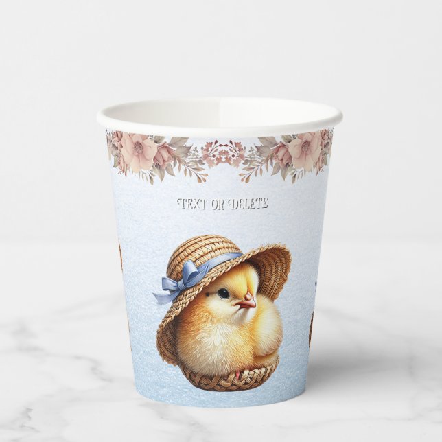 Little Chick Blue Ribbon Paper Cups Pappbecher (Links)