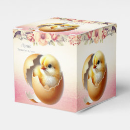 Little Chick Hatching Floral Favor Box Geschenkschachtel