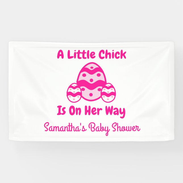 Little Chick Oaster Baby Dusche Banner (Horizontal)