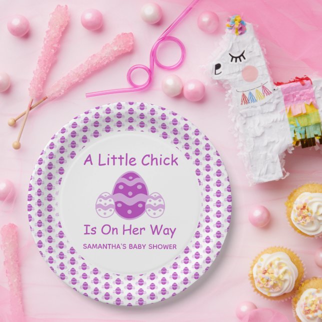 Little Chick Oaster Baby Shower Plate Pappteller (Party)