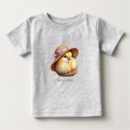 Little Chick Pink Ribbon Baby T - Shirt