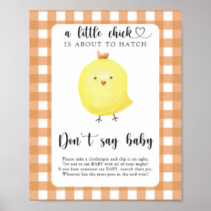 Little Chick Sag kein Baby Poster