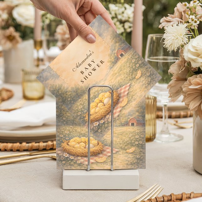 Little Chick Spring Baby Shower Serviette (Von Creator hochgeladen)