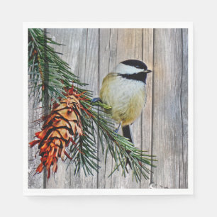 Little Chickadee auf der Bühnenbasis Serviette