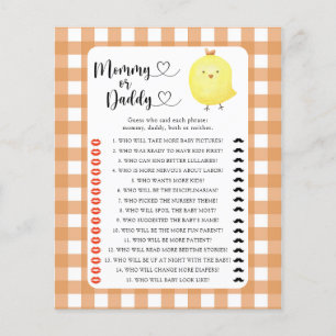 Little Chicken - Baby Shower Spiel: Mutti oder Vat