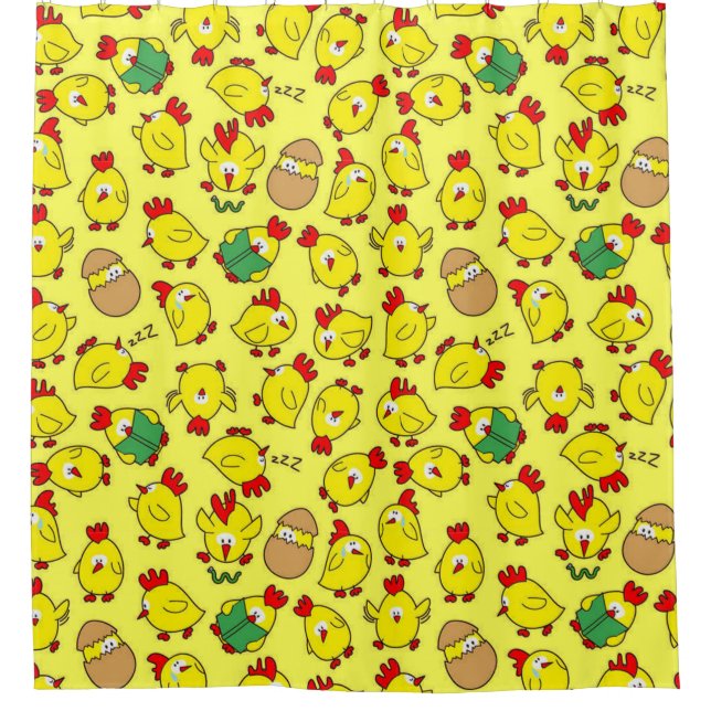 Little Chicky Chicky Duschvorhang (Vorderseite)