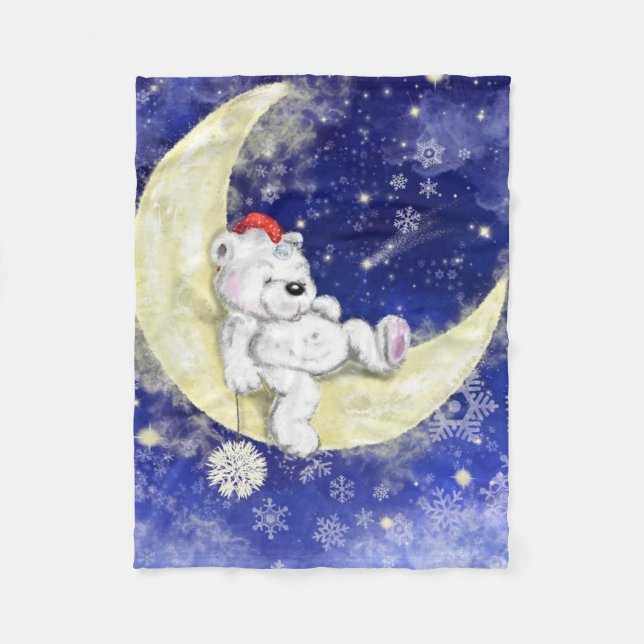 Little Christmas Bear Baby Fleece Blanket (Vorderseite)