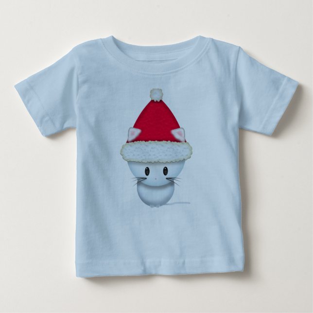 Little Christmas Kitten Baby T-shirt (Vorderseite)