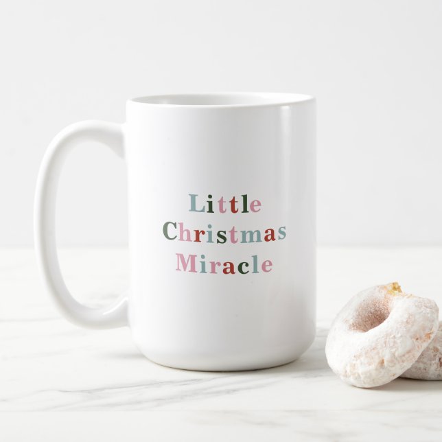Little Christmas Miracle Grandpa Grandfather Quote Kaffeetasse (Mit Donut)