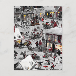 Little Christmas VIllage Postkarte