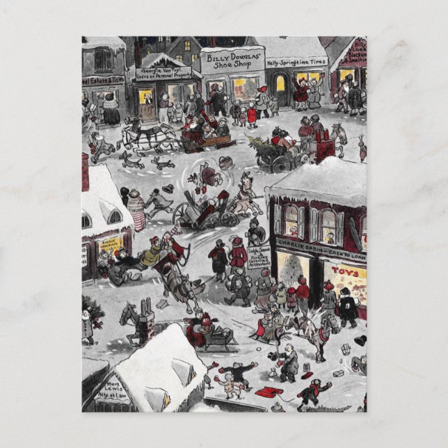 Little Christmas VIllage Postkarte (Vorderseite)