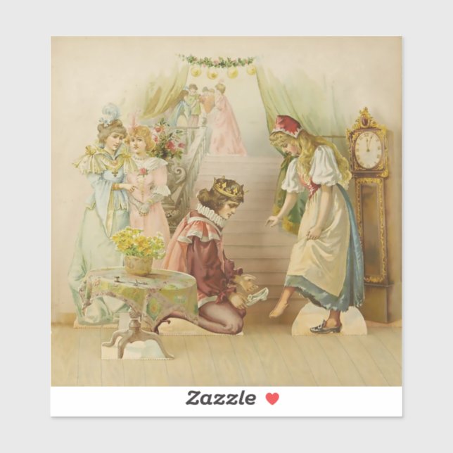 “Little Cinders” Fairy Art by E S Hardy Aufkleber (Blatt)