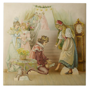 "Little Cinders" Märchenkunst von E S Hardy Fliese
