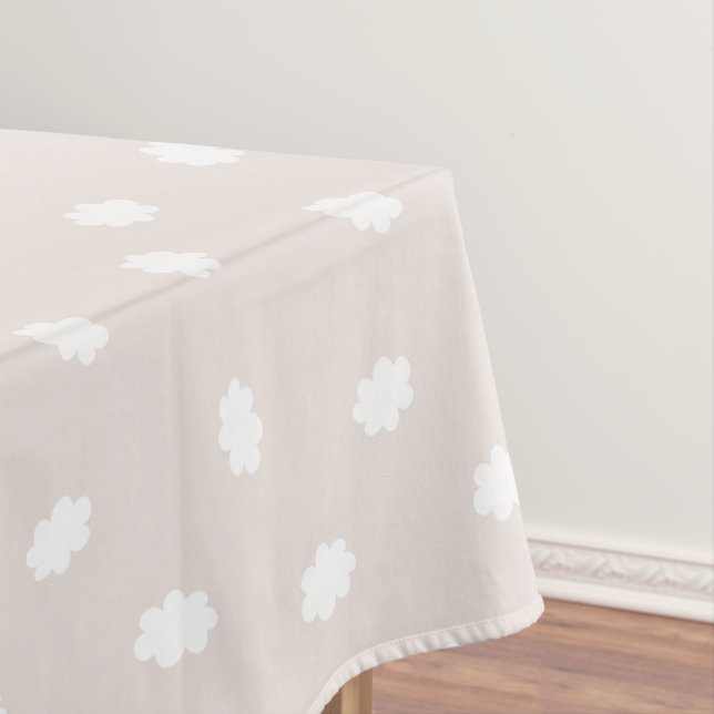 Little Cloud Pastel Gray Tischdecke (Beispiel)
