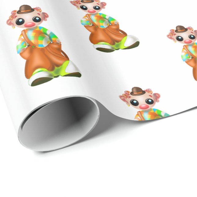 Little Clownwrapping Paper - Circus Geschenkpapier (Rolleneckpunkt)