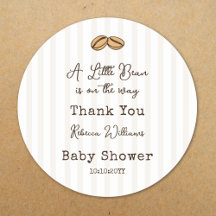 Little Coffee Bean  Baby Shower Thank You