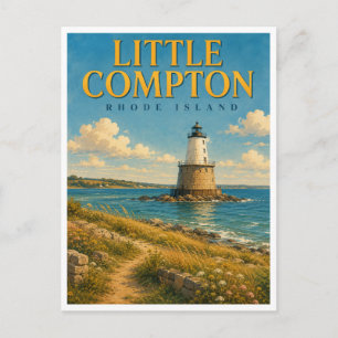 Little Compton Rhode Island Sakonnet Light GeoSaga Postkarte