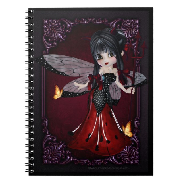 Little Cookie Devil Girl Design 1 Notebook Notizblock (Vorderseite)