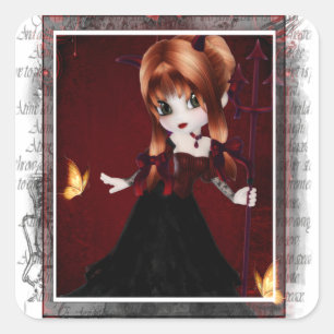 Little Cookie Devil Girl Design 3 Sticker