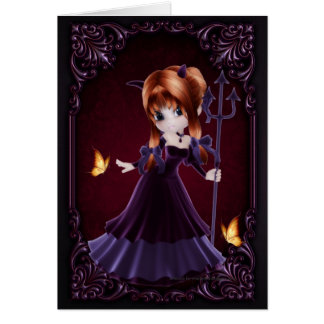 Little Cookie Devil Girl Design 5 Card