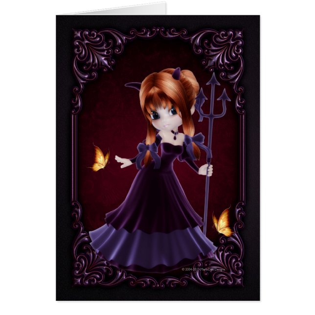 Little Cookie Devil Girl Design 5 Fantasy Card (Vorne)