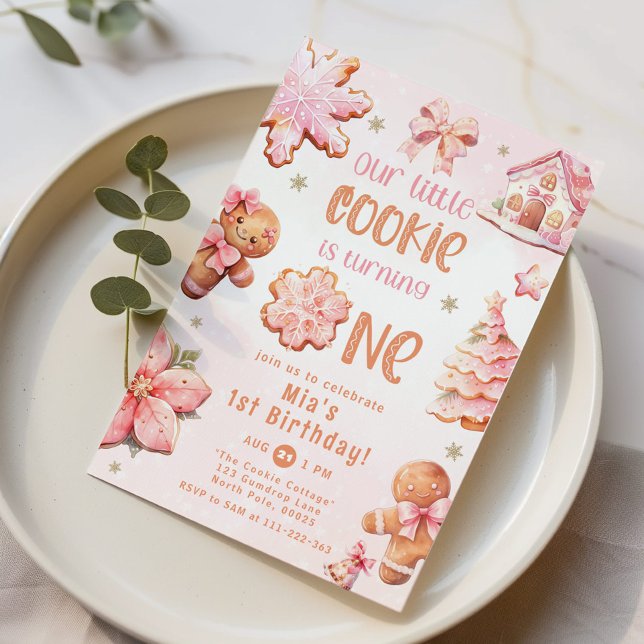 Little Cookie Weihnachten 1. Geburtstag Einladung (Von Creator hochgeladen)