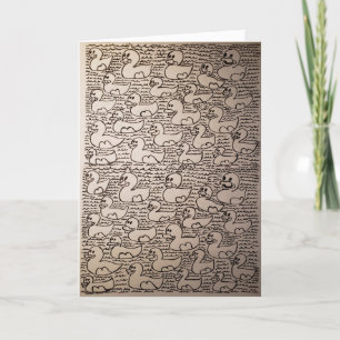 Little Corey's Laboratory Repeat Pattern Geburtsta Karte