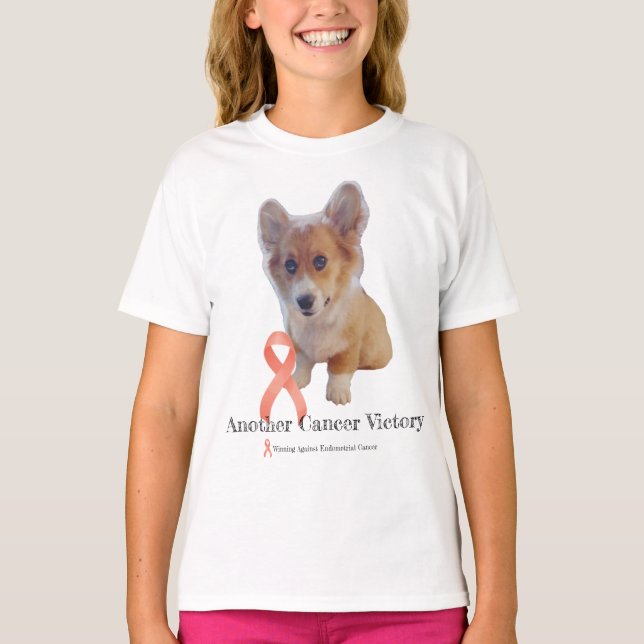 Little Corgi Endometrial Cancer Victory T - Shirt (Vorderseite)
