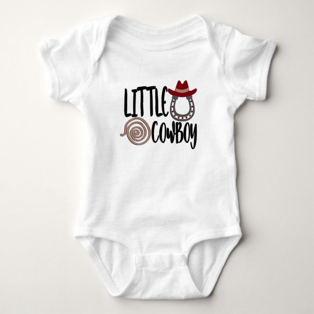 Little Cowboy Baby Bodysuit Strampler (Vorderseite)