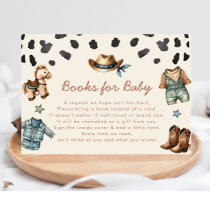 Little Cowboy Books for Baby Boy Shower Begleitkarte