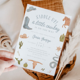 Little Cowboy Boy Baby Shower Einladung