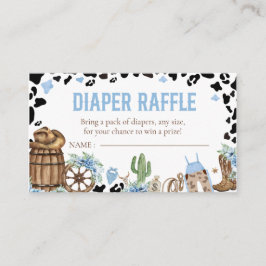 Little Cowboy Diaper Raffle, Western Baby Shower Begleitkarte