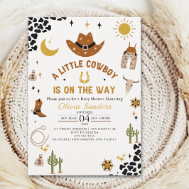 Little Cowboy is On the Way Western Baby Shower Einladung