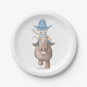 Little Cowboy Kids Western Party Pappteller