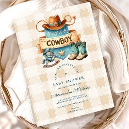 Little Cowboy Modern Western Rodeo Kinderdusche Einladung