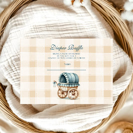 Little Cowboy Moderner Western Rodeo Diapper Raffl Begleitkarte