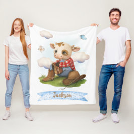 Little Cowboy Niedlich Bull Fleecedecke