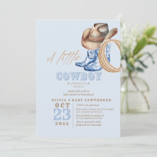 Little Cowboy Rodeo Baby Boy Dusche Einladung