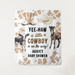 Little Cowboy Rodeo Baby Dusche Wandteppich