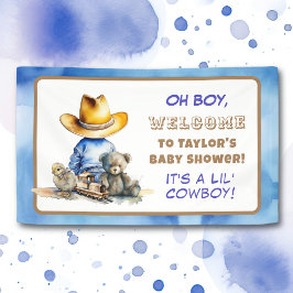 Little Cowboy Themed Baby Dusche Banner