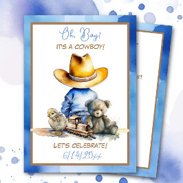 Little Cowboy Themed Baby Dusche Einladung