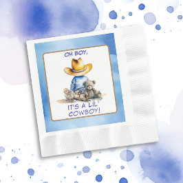 Little Cowboy Themed Baby Dusche Serviette