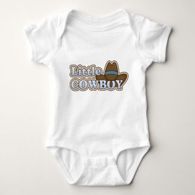 Little Cowboy W/Hat Baby Säugling Onies Shirt (Vorderseite)