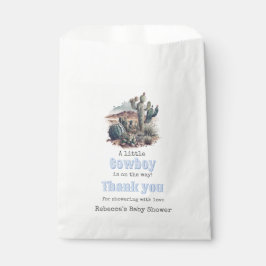 Little Cowboy Western Blue Boy Baby Dusche Geschenktütchen