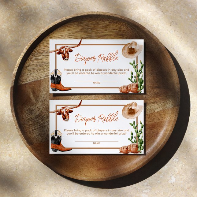 Little Cowboy Western Rodeo Diaper Raffle Begleitkarte (Von Creator hochgeladen)